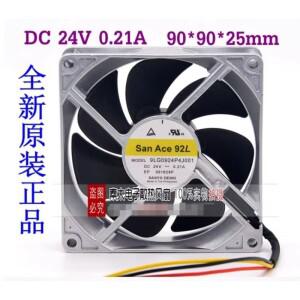 SANYO DENKI 9LG0924P4J001 DC 24V 0.21A 90x90x25mm 3선 서버 냉각 팬