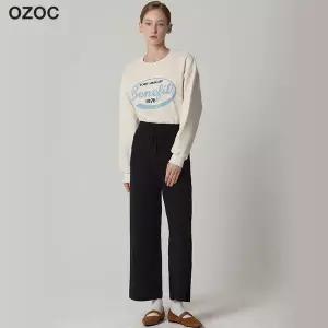 [오조크(OZOC)] 니트 와이드 밴딩팬츠 (택가격: 70000원)
