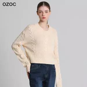 [오조크(OZOC)] 쓰리꽈배기 니트 (택가격: 80000원)