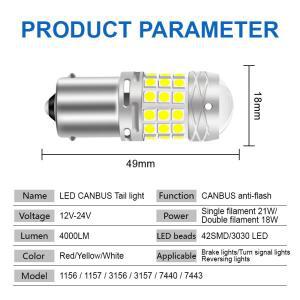 2pcs  Led 1156 7440 3157 T15 LED 전구 방향지시등 비드 수: 33SMD 12-24V 23W 자동차 후진등