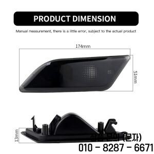 메르세데스 벤츠 호환 W204 C180 프론트 범퍼 리플렉터 사이드 마커 블랙 쉘 OEM 1쌍 # :2128200021