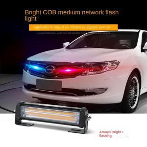원격제어 1 트레일러 2 COB 점멸등 트럭 전면 바 중간 그물 LED 오프닝 스트로브 경고등 12V 24V