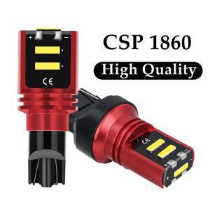 2pcss T15 LED T20 Led 전구 W16W 7440  CSP 1860 자동차 브레이크 조명 역방향 램프 화이트 빨간색 노란색