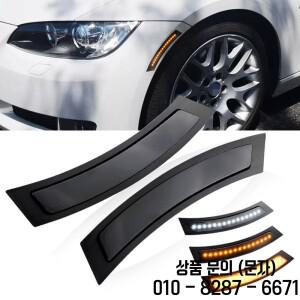 BMW E92 시리즈 2도어 쿠페 호환/컨버터블 2007 LED 프론트 범퍼 사이드 마커 리플렉터 2개