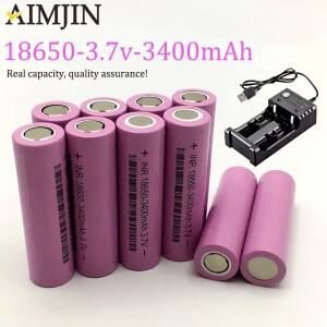 호환 DIY 20A 3400mAh 실제 용량 3.7V ICR18650 충전식 리튬 이온 배터리 전류