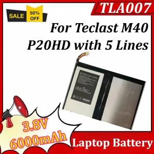 노트북 배터리 TLA007 3.8V 6000mAh Teclast M40 P20HD용 5라인 태블릿 대용량 교체용 백업