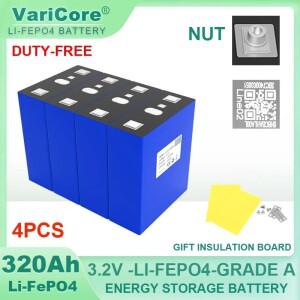 리튬 다리미 인산염 충전식 배터리 여행용 태양열 캠핑카 셀 A 등급 비과세 Lifepo4 3.2V 320Ah 12V 4개