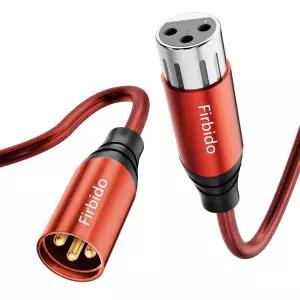 Firbido XLR 케이블 6.6피트 밸런스드 마이크 3핀 앰프 믹서 Shure SM/Shotguns 및 스피커 시스템용 DMX