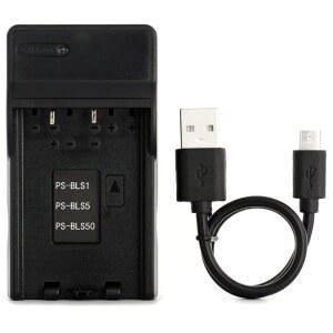 노리폰 BLS-1 USB 충전기 올림푸스 E-400 E-420 E-450 E-600용 | E-620 E-M10 E-P1 E-P2 E-P3 E-PL1 E-PL2 E-PL3 E-PL5 E-PL6 E-PL7 E-PM1 E-PM2 카메라와 호환