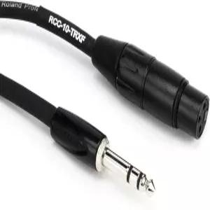 롤랜드 블랙 시리즈 인터커넥트 케이블 1/4인치 TRS to XLR (암) 10피트