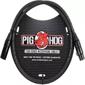 Pig Hog PHM3 고성능 8mm XLR 마이크 케이블 3피트 믹서 사운드보드용 3핀 커넥터와 스트레스 릴 기능이