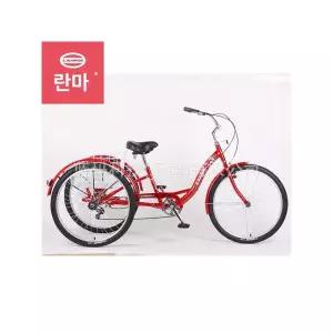 성인 세발 자전거 장보기 어른용 삼발이 리어카 바구니