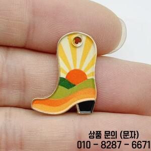 10개 컬러 프린트 카우보이 부츠 합금 펜던트 유럽 및 미국 DIY 쥬얼리 액세서리 도매