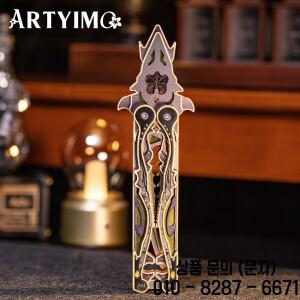 ARTYIMO Jade Moon 3D 나무 퍼즐 DIY 조립 키트 두뇌 티저 책상 장식 크리스마스 할로윈 생일 선물 수집품