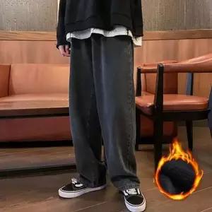 스타일하우스 청바지 데님팬츠 빅사이즈 밴딩 기모 와이드 겨울