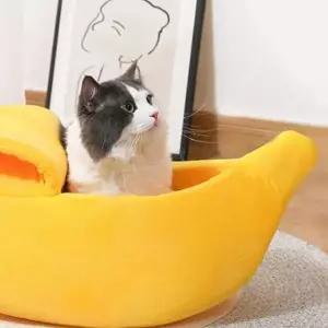 강아지 고양이 귀여운 바나나 숨숨집 방석 쿠션