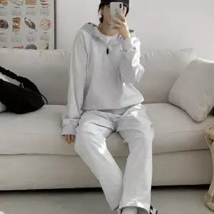 여자 아노락집업 스탠다드 후드티 일자핏 츄리닝 세트 데일리 코디