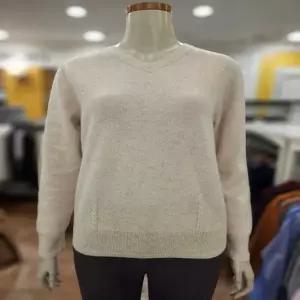 BCBG 울 스팽글 브이넥 풀오버 니트 B5D9K411A