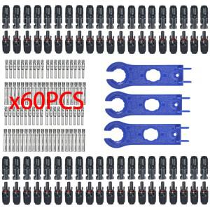 200/100/40/20/10 Pcs DC 태양광 커넥터 1000V30A 패널 스테커 키트 PV/MC 케이블 2.5/4/6mm2
