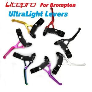 Litepro-접이식 자전거 브레이크 바 초경량 레버, 브롬튼 레버용 22.2mm 알루미늄 합금 CNC 울트라버 BYA41