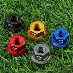 2pcs M9/M10/M10*3/8 자전거 허브 너트 알루미늄 합금 고강도 리어 액슬 나사 양극 산화 방지 액세서리