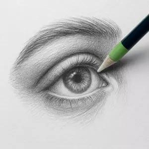 지우개 연필 표현 미세 미술 1P 데생 그림 수업 학생 학교 눈썹소묘 소묘
