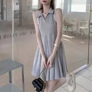 [하프클럽/셀러허브_여성트랜드패션]데일리 와플 민소매 카라원피스_네이