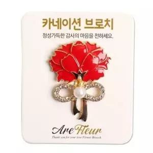 카네이션 브로치 스승의날 브로치 어버이 코사지 뱃지 선물용 주...
