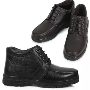 옆지퍼사용 가죽 남성 방한부 정장구두 방한화 털신발 남성구두 방한 낚시화 장화 부