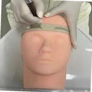 눈썹문신 미용 실리콘 얼굴 마네킹 3D 23cm