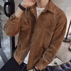 남성 아우터 셔츠 코듀로이 스웨이드 아메카지 남성 셔츠 자켓 루즈핏 가을 코디 베이직 빈티지 차이나