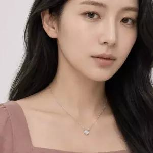 [콩심팥심]여성 문스톤 실버 목걸이