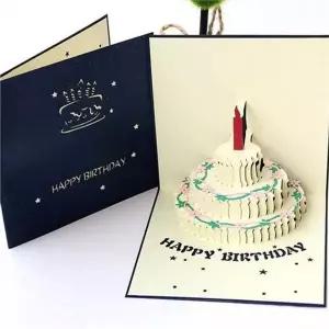 입체 생일 카드 생일 축하 카드 특별 케이크 파티 촛불 접이식 선물