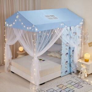 공주침대 캐노피 꾸미기 모기장 유럽풍 대형 옥상 쉘터 스 가림막 여자 바람막이