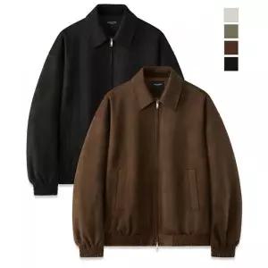 UNTAPPED STUDIO 2WAY 비건 스웨이드 블루종 자켓 3Color