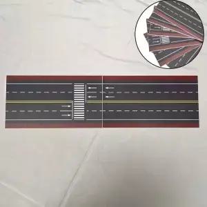 모델 로드 베이스 플레이트 미니 교통 도시 거리 풍경 PVC 보드 DIY 건축 모델링 액세서리 도로 레이아웃