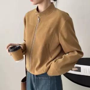 [하프클럽/]여성 가을 크롭 자켓 간절기 클래식 노카라 숏 재킷