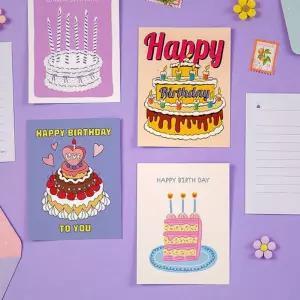 우유백 생일메시지카드 11종 엽서 파티 축하 벌스데이 1세트 초대장