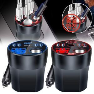 차량용 전원 인버터 LED 디스플레이 다기능 충전기 소켓 고속 자동차 액세서리 200W 12V 24V-220V