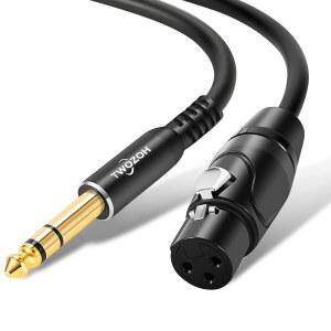 TWOZOH XLR 여성-1/4인치(6.35MM) TRS 케이블 쿼터 인치 잭 밸런스드 마이크 케이블 3.3전문가용 (프로페셔널 / 하이파이)
