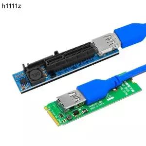 Raiser-NVME M.2-PCI-E X4 카드 확장 포트 어댑터 라이저 그래픽 커넥터 60cm USB3.0 케이블이 있는 PCIE
