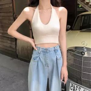 [XBI92453]홀터넥 여성크롭홀터넥나시 크롭나시티 3컬러