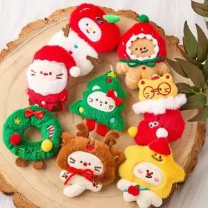 백참 키링 악세사리 크리스마스트리장식품 인형 x-mas 플유 8종세트 크리스마스 봉제인형