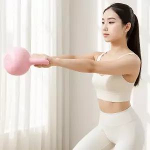 힙바디 홈트레이닝 EAS 6.8kg 아령 피트니스 핑크 케틀벨