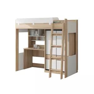 2층 높은 책상 이층침대 사다리 일대일 1830mm 풀세트 벙커 800mmx1900mm 하단 낮은 프레임