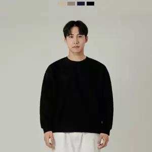 [STYLELUX]남성 와플 니트 라운드넥 데일리 기본니트룩