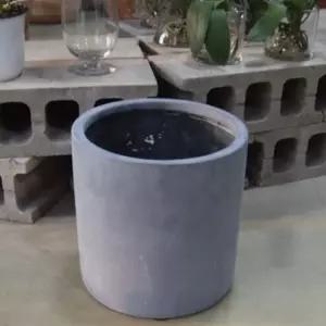 서담 FRP 원통형 화분 50x50cm 플랜터 관엽식물화분