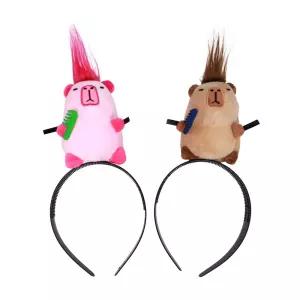 카피바라머리띠 캐릭터머리띠 인형 헤어밴드 동물머리띠 쏙템