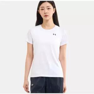 언더아머 1384231 화이트 여성 기능성 테크티 반팔 반팔티 운동복 트레이닝