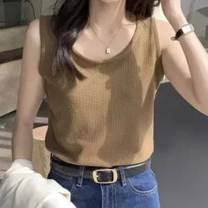 오너클랜 루즈핏 이너나시 여름 와플원단 민소매 티셔츠 루즈핏 이너나시 여름 와플원단 민소매